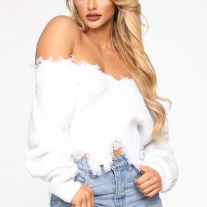 NEW FashionNova white sweater